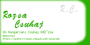 rozsa csuhaj business card
